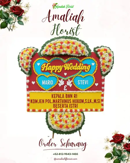 Papan Bunga Pernikahan Banjar Agung